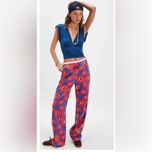 MOTHER Let It Rip Maven Pop Art Poppies pants